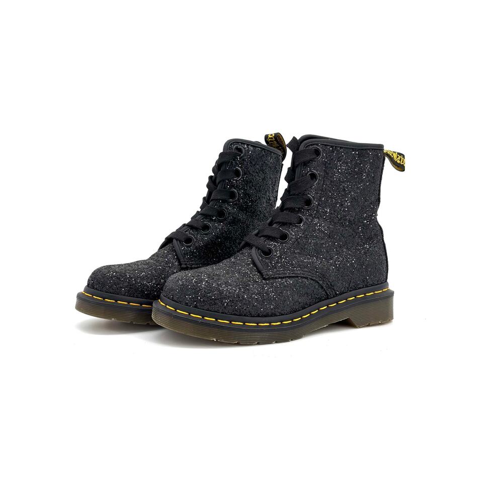 Dr Martens Black Chunky Glitter 1460 Farrah Ankle Boots Women’s 5 Shoes